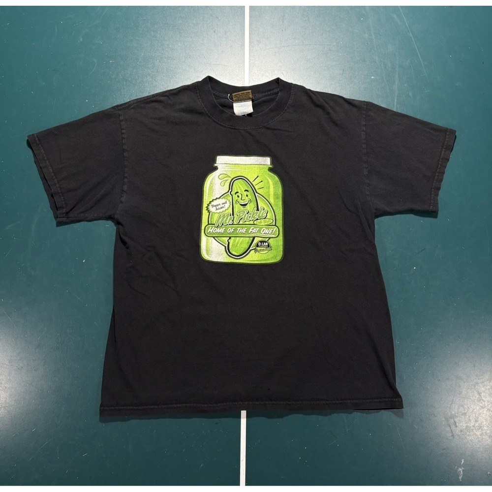VTG D-Lab Pickle T Shirt Men's Large Crude Humor Funny Home Of The Fat One 90s